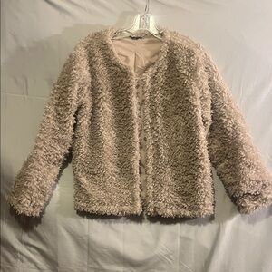 FAVLUX Plush Beige Teddy Jacket